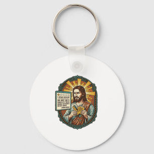 Jesus Bad Influencer Product Review Fail Social Me Keychain