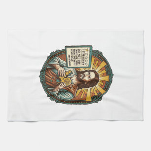 Jesus Bad Influencer Product Review Fail Social Me Kitchen Towel