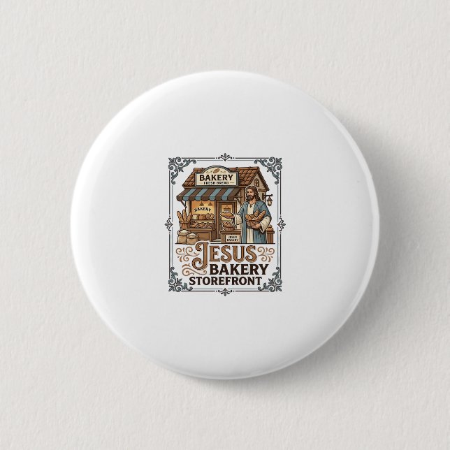 Jesus Bakery Storefront Jesus Bakery Storefront Ch 2 Inch Round Button (Front)