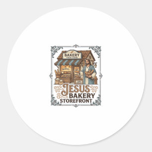 Jesus Bakery Storefront Jesus Bakery Storefront Ch Classic Round Sticker