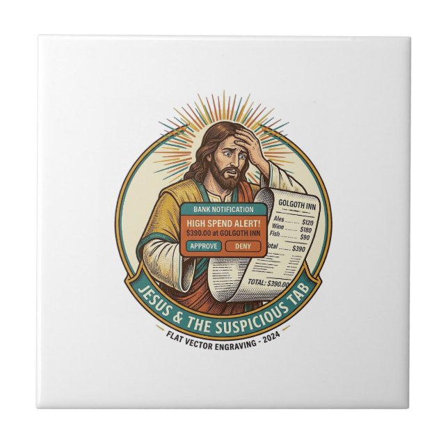 Jesus Bank Card Blocked Suspicious Bar Tab Fraud H Tile (Front)