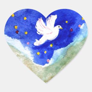 Jesus Baptism Heart Sticker