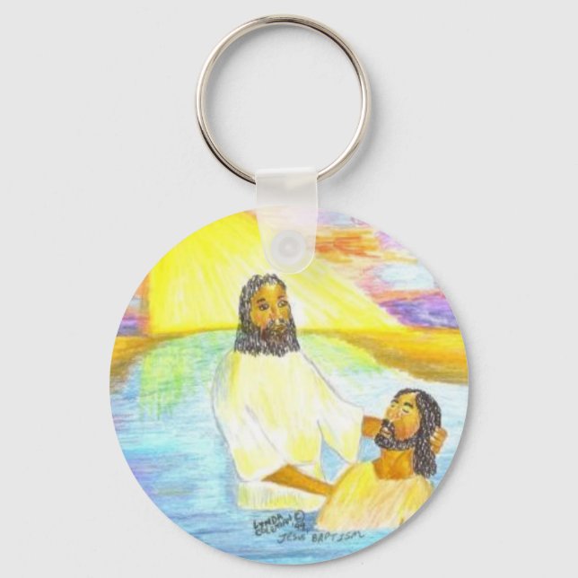 Jesus' Baptism Keychain (Front)