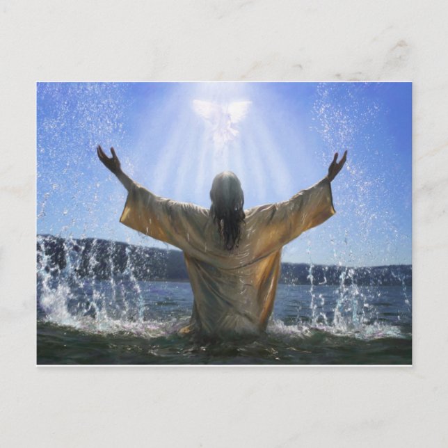 Jesus Baptism Postcard (Front)