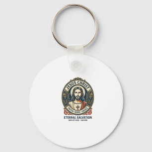 Jesus Barber Mens Grooming Graphic Tee Christian A Keychain