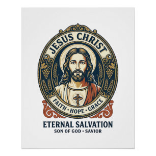 Jesus Barber Mens Grooming Graphic Tee Christian A Poster
