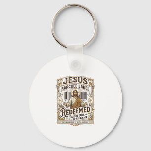 Jesus Barcode Label Redeemed Jesus Barcode Redeeme Keychain