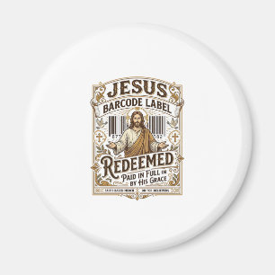 Jesus Barcode Label Redeemed Jesus Barcode Redeeme Magnet