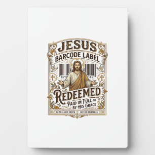 Jesus Barcode Label Redeemed Jesus Barcode Redeeme Plaque