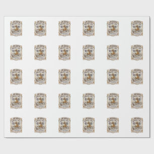 Jesus Barcode Label Redeemed Jesus Barcode Redeeme Wrapping Paper