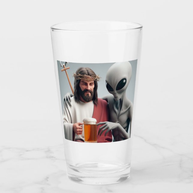 Jesus Beer Buds Glass (Front)