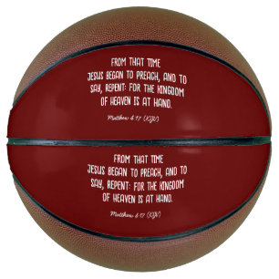Jesus Began To Preach - Bible Verse Christmas Basketball