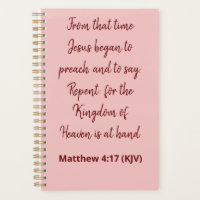 Jesus Began To Preach - Bible Verse Elegant