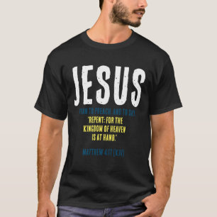 "JESUS Began To Preach." Christmas Colours T-Shirt