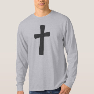 Jesus Began To Preach. Matt. 4:17 (KJV) Grey Cross T-Shirt