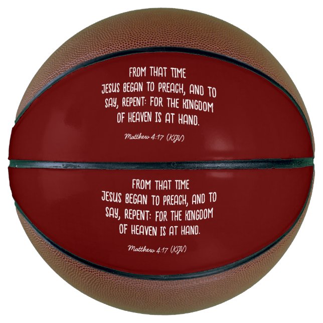 JESUS Began To Preach: Repent - Modern Christmas Basketball (Front)