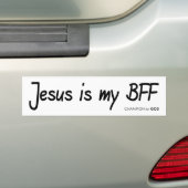 Jesus BFF Bumper Sticker (On Car)