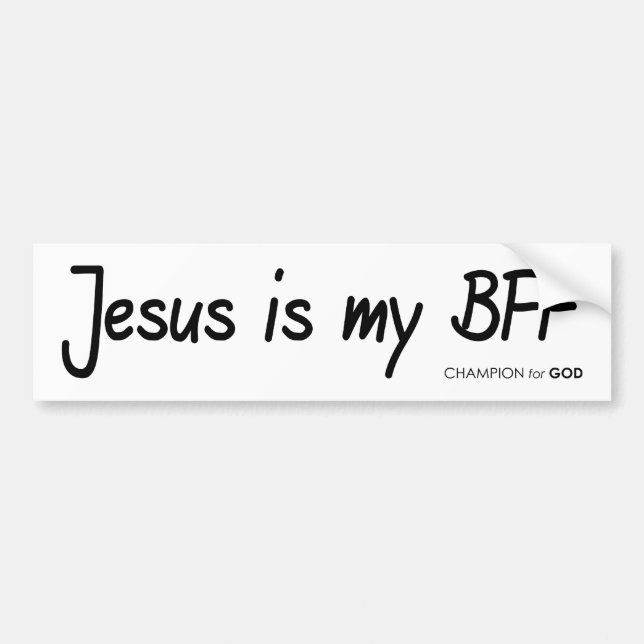 Jesus BFF Bumper Sticker (Front)