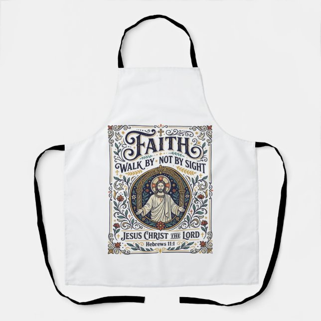 Jesus Bible Journalling Scripture Art Shirt Christ Apron (Front)