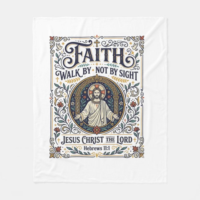 Jesus Bible Journalling Scripture Art Shirt Christ Fleece Blanket (Front)