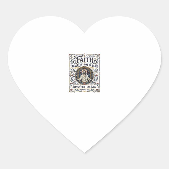 Jesus Bible Journalling Scripture Art Shirt Christ Heart Sticker (Front)