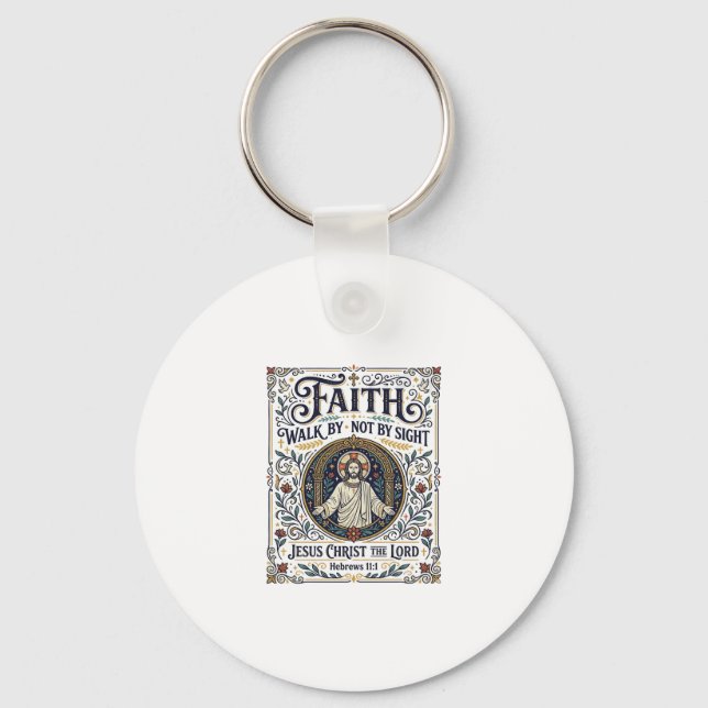 Jesus Bible Journalling Scripture Art Shirt Christ Keychain (Front)
