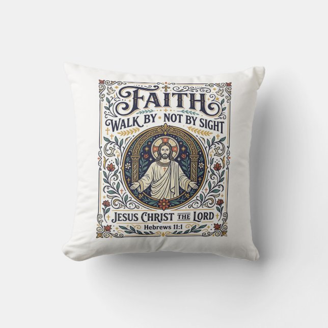 Jesus Bible Journalling Scripture Art Shirt Christ Throw Pillow (Front)
