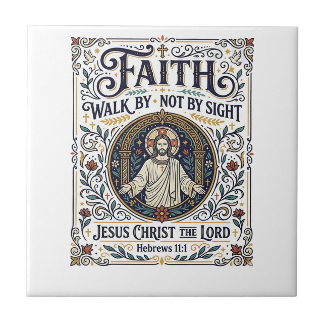 Jesus Bible Journalling Scripture Art Shirt Christ Tile (Front)