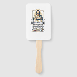 Jesus Bible Languages Hebrew Greek Nerd Shirt Fait Hand Fan