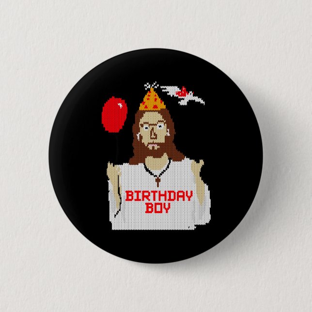 Jesus Birthday Boy Christmas Essential T Shirt  2 Inch Round Button (Front)