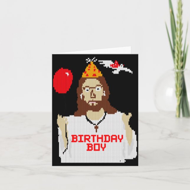 Jesus Birthday Boy Christmas Essential T Shirt  Card (Front)