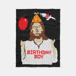 Jesus Birthday Boy Christmas Essential T Shirt  Fleece Blanket