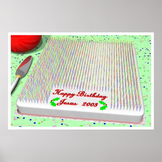 Jesus' Birthday Cake Poster (Front)