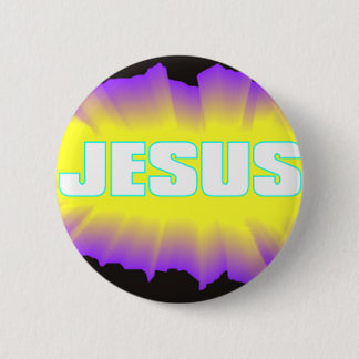 Jesus Black & Purple 2 Inch Round Button