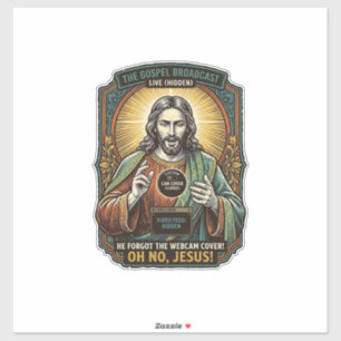 Jesus Black Screen Forgotten Webcam Cover Virtual