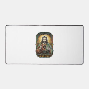 Jesus Black Screen Forgotten Webcam Cover Virtual Desk Mat