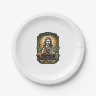 Jesus Black Screen Forgotten Webcam Cover Virtual Paper Plate