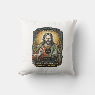 Jesus Black Screen Forgotten Webcam Cover Virtual Throw Pillow