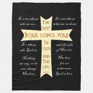 Jesus Blanket- Black Fleece Blanket