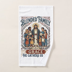 Jesus Blended Family Stepfamily Shirt Christian Gr Hand Towel