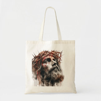 jesus blessing tote bag