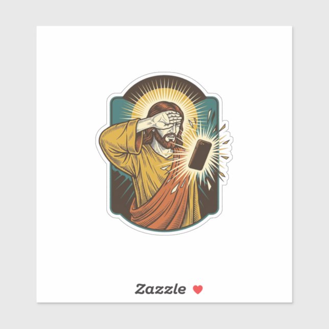 Jesus Blinding Max Phone Brightness Midnight Scrol (Sheet)