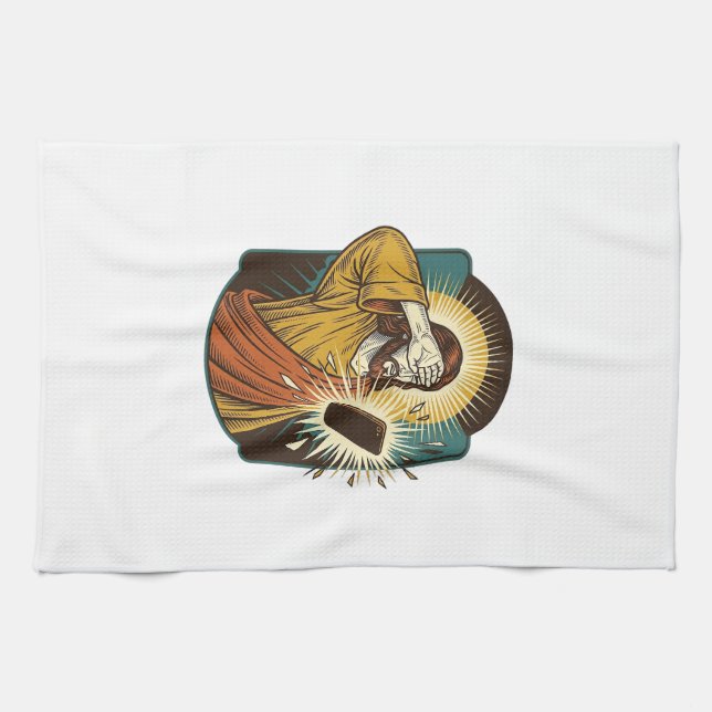 Jesus Blinding Max Phone Brightness Midnight Scrol Kitchen Towel (Horizontal)