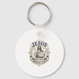 Jesus Blueprint Architect Plan Jesus Blueprint Arc Keychain