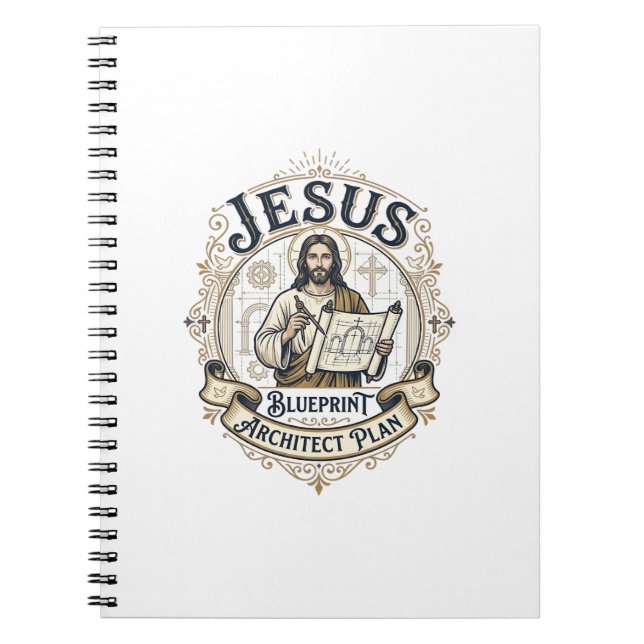 Jesus Blueprint Architect Plan Jesus Blueprint Arc Notebook (Front)