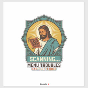 Jesus Blurry QR Code Wont Scan Menu Tech Humor_1