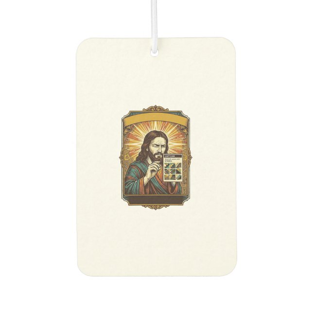 Jesus Blurry Stairs Captcha Test Tech Security Hum Air Freshener (Front)
