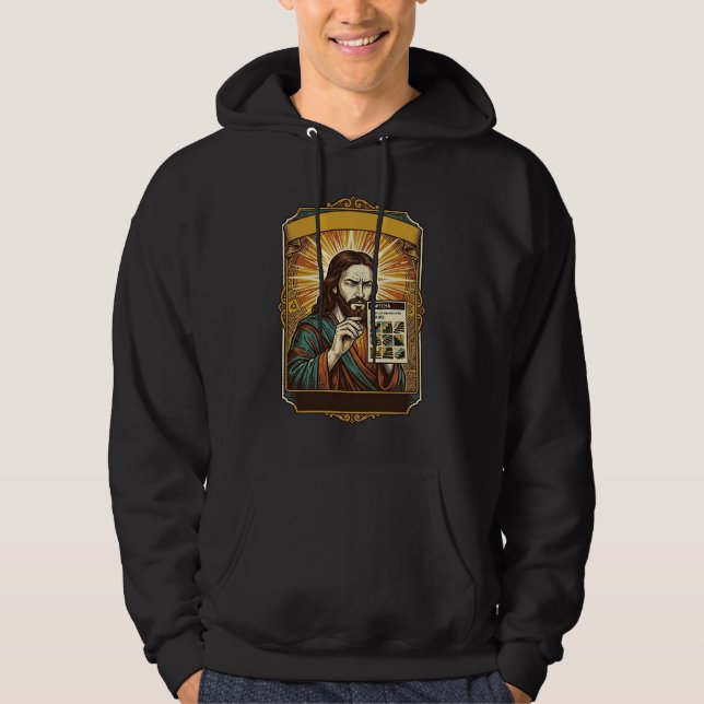Jesus Blurry Stairs Captcha Test Tech Security Hum Hoodie (Front)