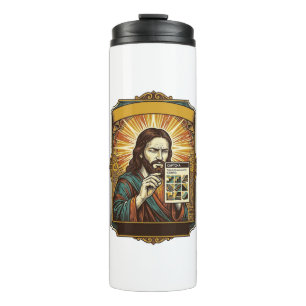 Jesus Blurry Stairs Captcha Test Tech Security Hum Thermal Tumbler