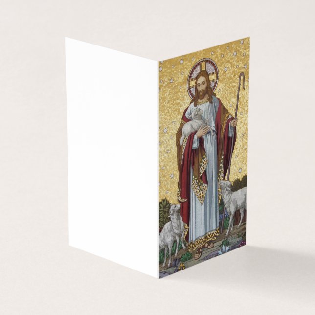 Jésus Bon Pasteur Funérailles Religieuses Carte Sa (Extérieur)